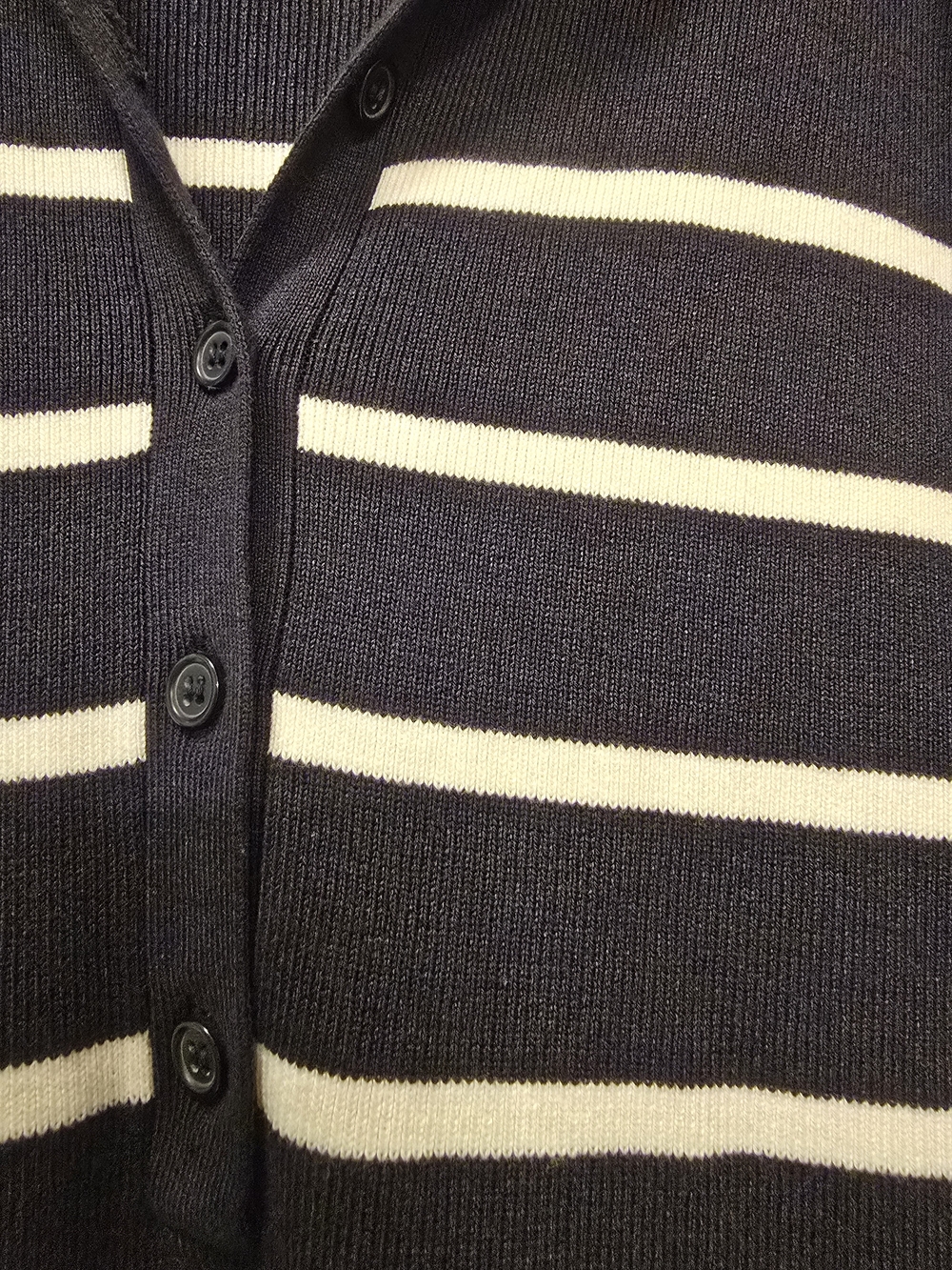 Free Assembly Striped Knit Polo Sweater Top Medium | 90s Coastal Preppy - Picture 3 of 5